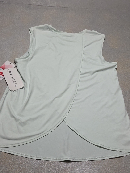 Athleta Tops - Athleta Pale Mint Double-Layer Crossover Back Tank